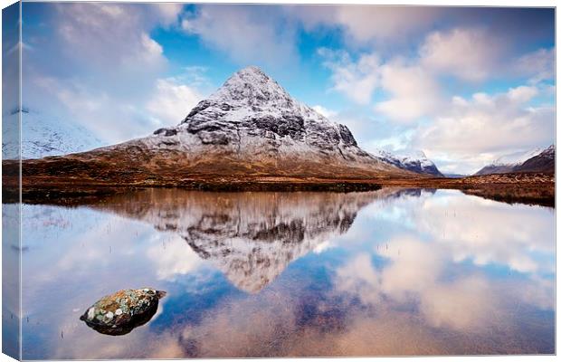  Winter at Buachaille Etive Beag Canvas Print by Stephen Taylor
