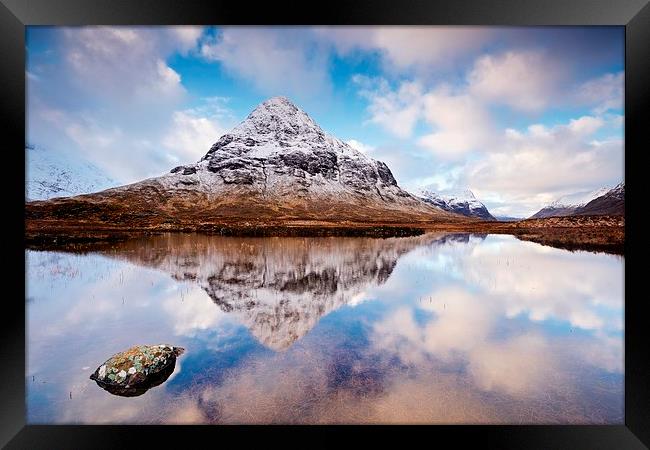  Winter at Buachaille Etive Beag Framed Print by Stephen Taylor