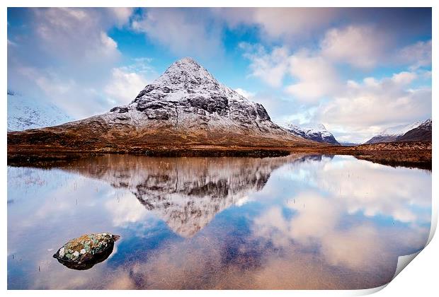 Winter at Buachaille Etive Beag Print by Stephen Taylor