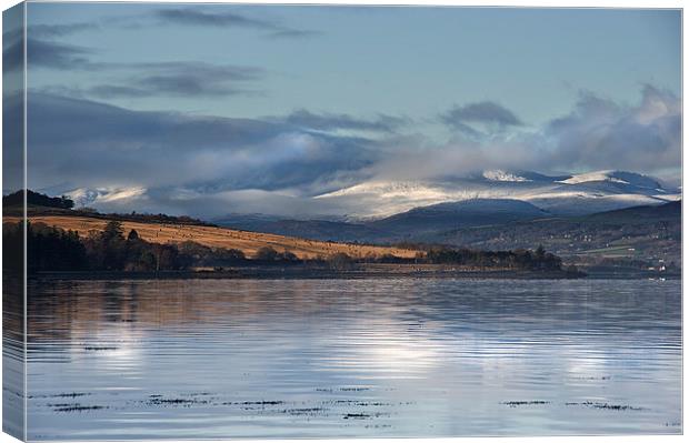  Beauly Firth in Winter Canvas Print by Jacqi Elmslie