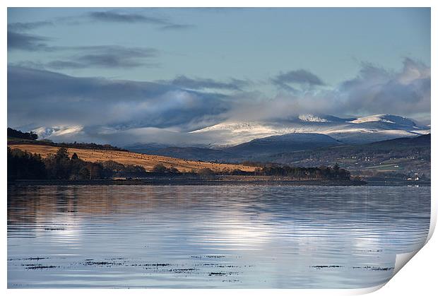  Beauly Firth in Winter Print by Jacqi Elmslie