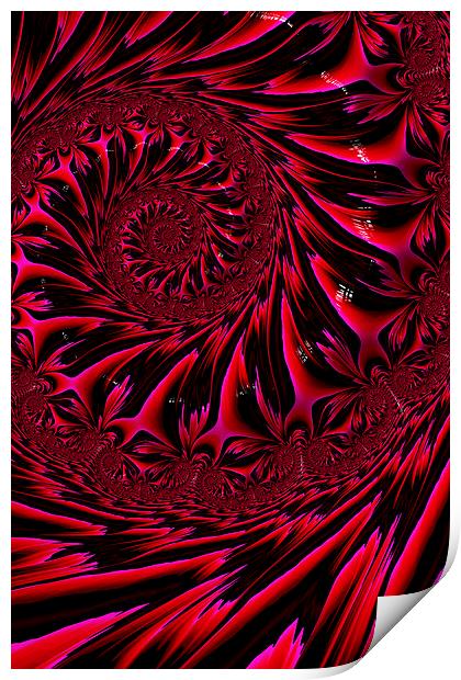 Red Brocade Print by Steve Purnell