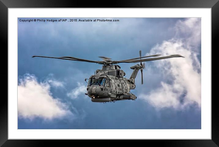  Agusta Merlin Helicopter Framed Mounted Print by Philip Hodges aFIAP ,