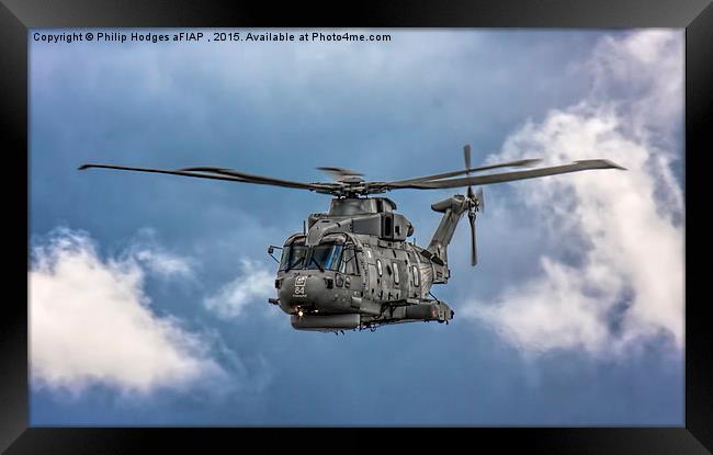  Agusta Merlin Helicopter Framed Print by Philip Hodges aFIAP ,