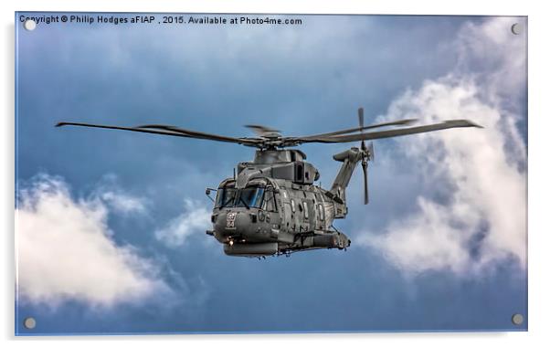  Agusta Merlin Helicopter Acrylic by Philip Hodges aFIAP ,