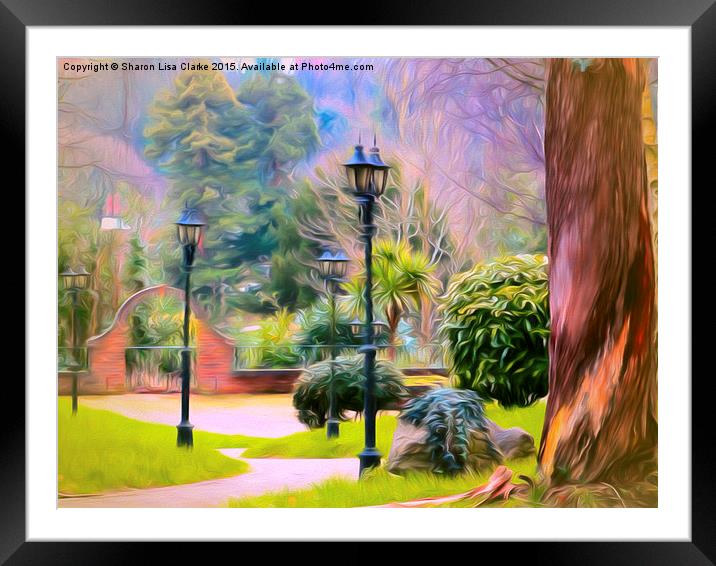  Through the park Framed Mounted Print by Sharon Lisa Clarke