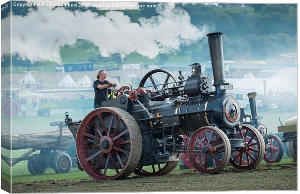 The Powerful and Nostalgic Traction Engine at The  Canvas Print by Paul Chambers