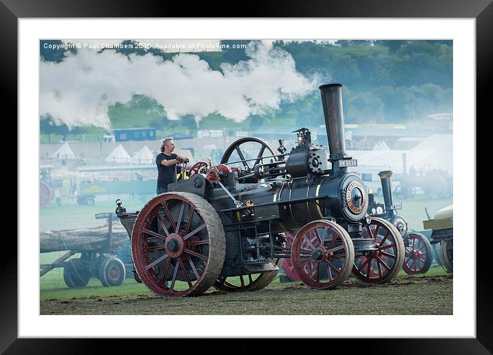 The Powerful and Nostalgic Traction Engine at The  Framed Mounted Print by Paul Chambers
