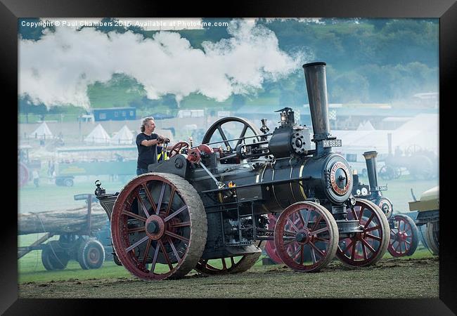 The Powerful and Nostalgic Traction Engine at The  Framed Print by Paul Chambers