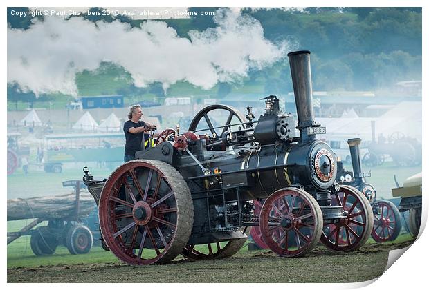 The Powerful and Nostalgic Traction Engine at The  Print by Paul Chambers