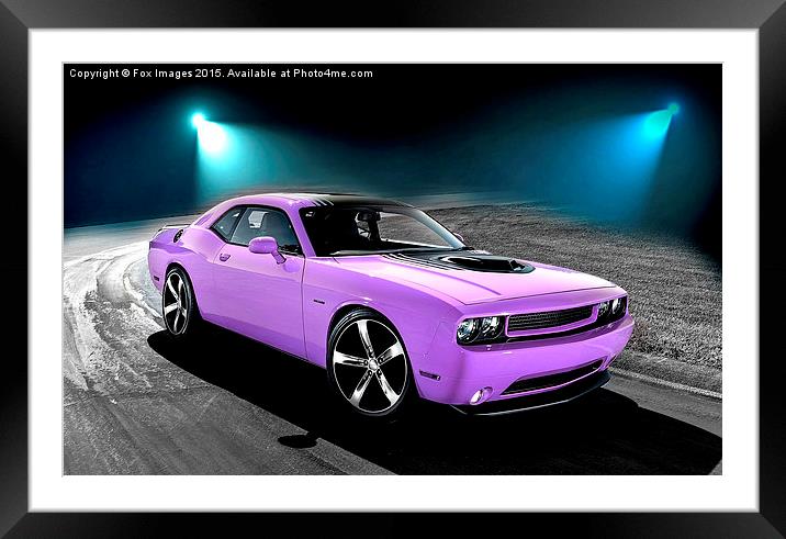   Dodge challenger Framed Mounted Print by Derrick Fox Lomax