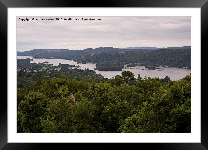  LAKE DISTRIICT VIEW Framed Mounted Print by andrew saxton