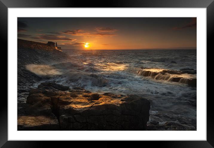  Porthcawl sunrise Framed Mounted Print by Leighton Collins