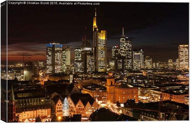  Frankfurt, Germany, Skyline Canvas Print by Christian Dichtl