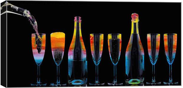 Happy New Year toast with champagne  Canvas Print by sylvia scotting