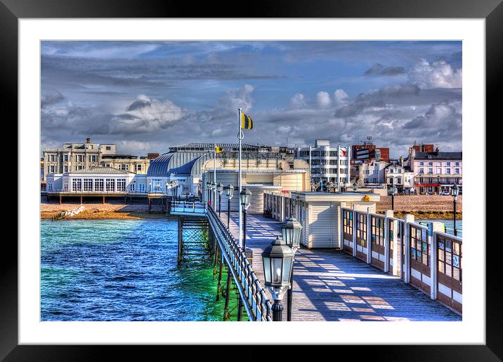 Worthing Pier and Promenade Framed Mounted Print by Malcolm McHugh