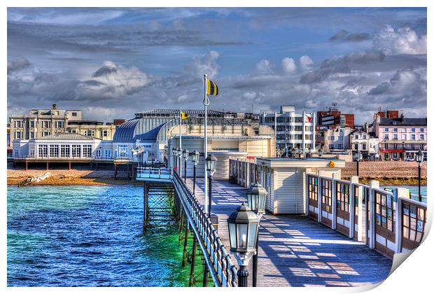 Worthing Pier and Promenade Print by Malcolm McHugh