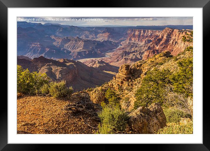  Sunset in the Grand Canyon - Southern Rim Framed Mounted Print by colin chalkley