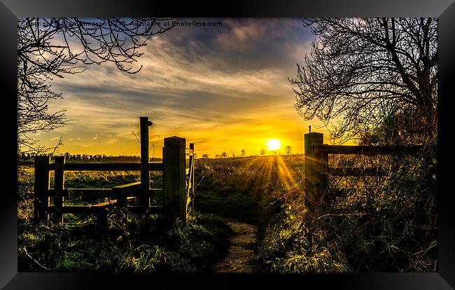  Gateway to the Sunset Framed Print by Alan Simpson