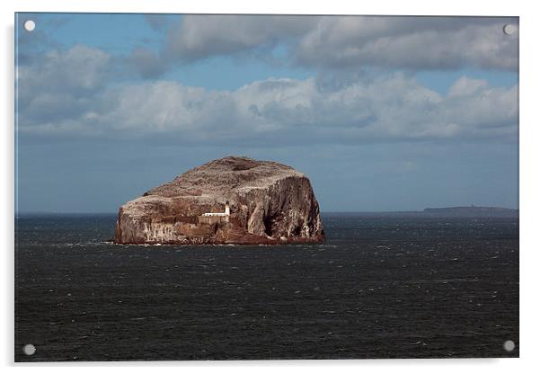 The Bass Rock and Lighthouse Acrylic by Maria Gaellman
