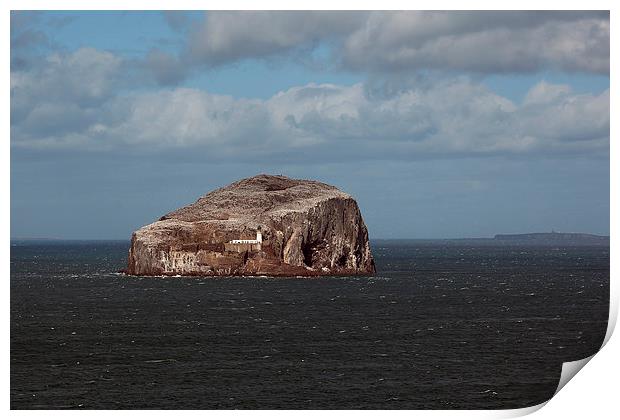 The Bass Rock and Lighthouse Print by Maria Gaellman