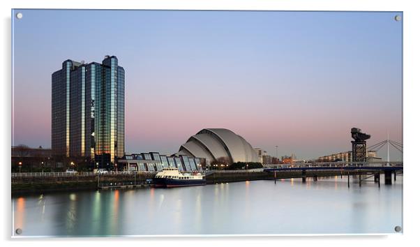 Glasgow River Clyde at Sunrise Acrylic by Maria Gaellman