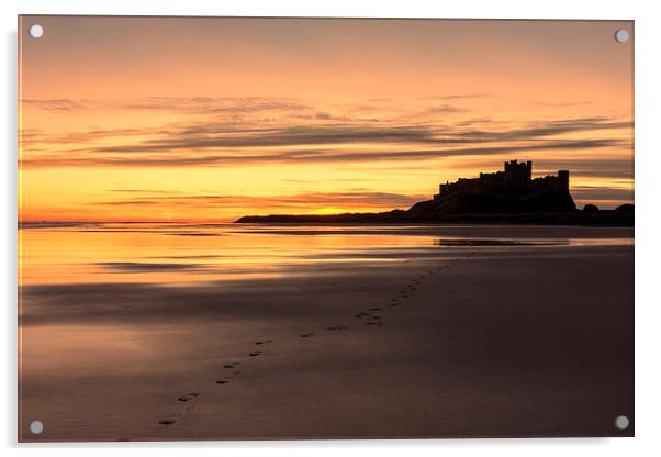  Bamburgh - Footprints Acrylic by Northeast Images