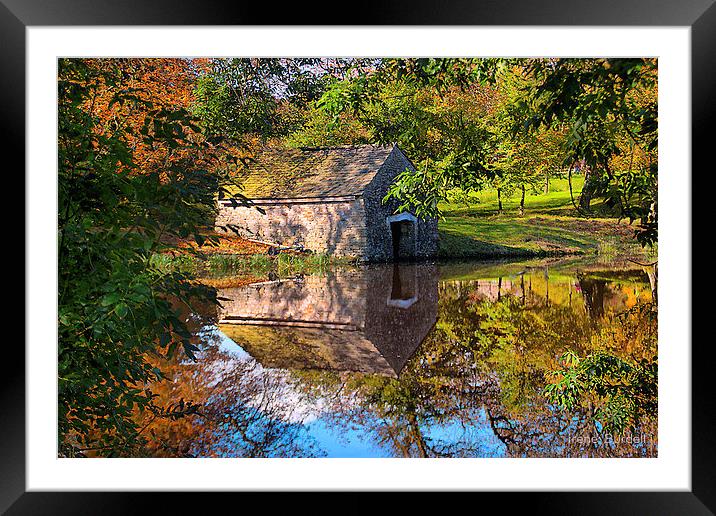  The Boat House. Framed Mounted Print by Irene Burdell