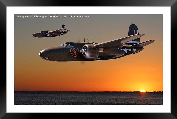  Red Sky at Morning - 312th BG Version Framed Mounted Print by Mark Donoghue