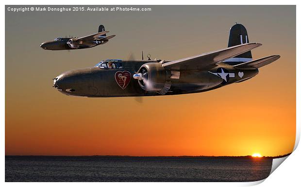  Red Sky at Morning - 312th BG Version Print by Mark Donoghue