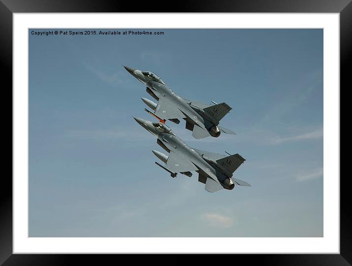 F16- Still the wild blue beckons  Framed Mounted Print by Pat Speirs