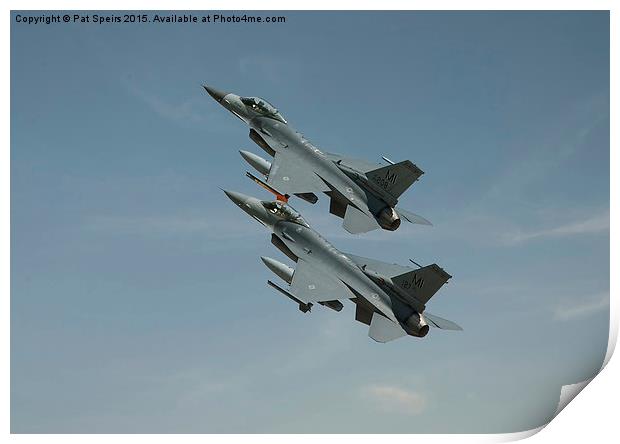 F16- Still the wild blue beckons  Print by Pat Speirs