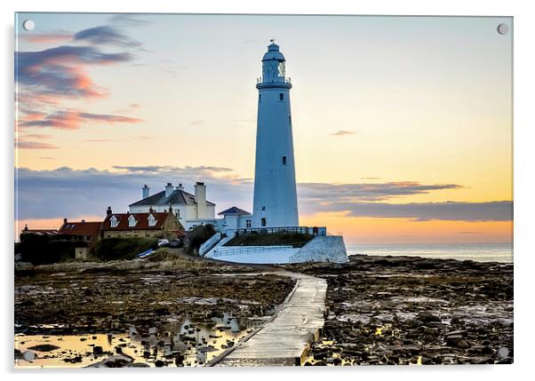 St. Mary's Lighthouse Standing Proudly Acrylic by Naylor's Photography