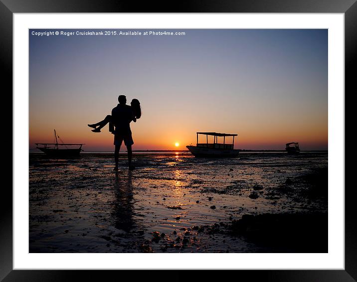  Sunset in Zanzibar. Framed Mounted Print by Roger Cruickshank