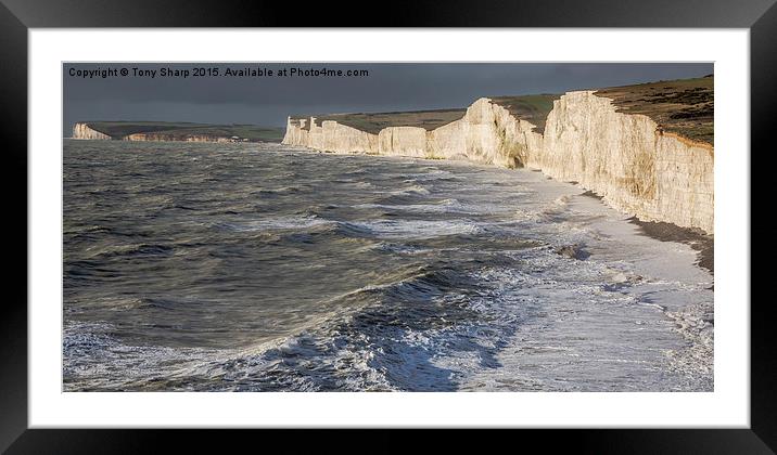 The  Seven Sisters, East Sussex Framed Mounted Print by Tony Sharp LRPS CPAGB