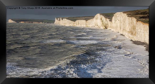 The  Seven Sisters, East Sussex Framed Print by Tony Sharp LRPS CPAGB