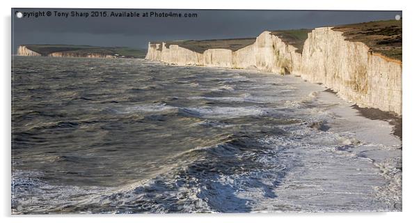 The  Seven Sisters, East Sussex Acrylic by Tony Sharp LRPS CPAGB