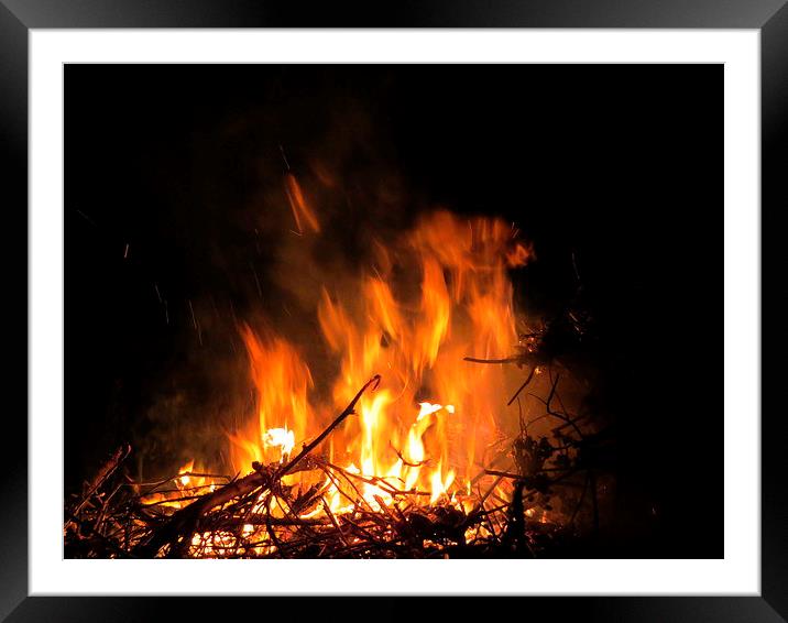 Burning memories  Framed Mounted Print by diane daglish