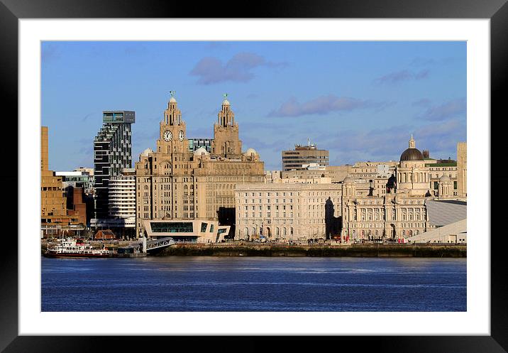 Liverpool Waterfront Framed Mounted Print by David Chennell