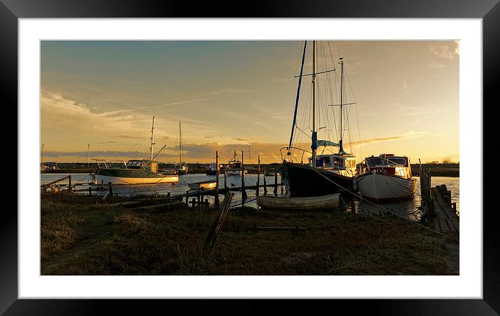  Tollesbury Boats Framed Mounted Print by Ian Merton