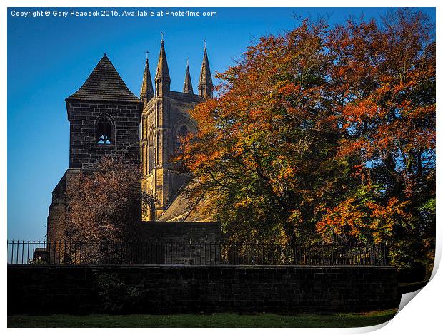  Autumn at St Mary's Mirfield Print by Gary Peacock