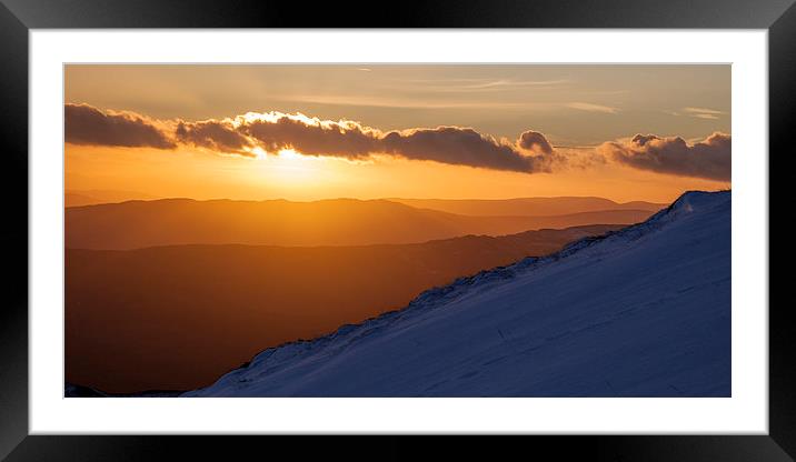  Mountain Sunset Framed Mounted Print by James Buckle