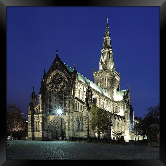 Glasgow Cathedral at Twilight Framed Print by Maria Gaellman
