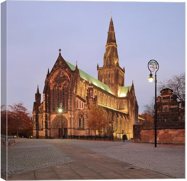 Glasgow Cathedral at Sunset Canvas Print by Maria Gaellman