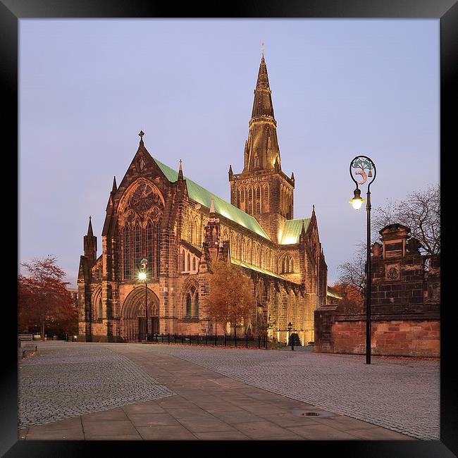 Glasgow Cathedral at Sunset Framed Print by Maria Gaellman
