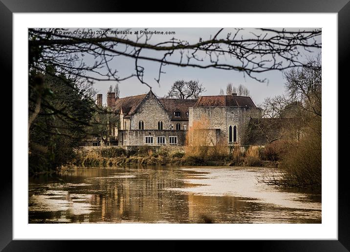 Winter Walk in Aylesford Kent UK Framed Mounted Print by Dawn O'Connor