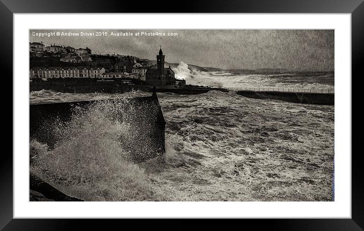  Swamped at the lifeboat house Framed Mounted Print by Andrew Driver