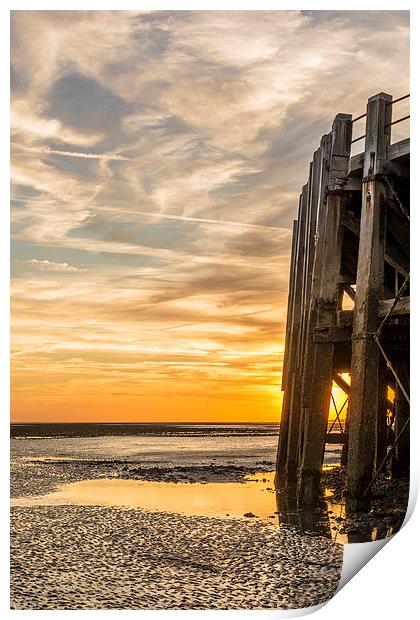 End of the Pier Sunset Print by Malcolm McHugh