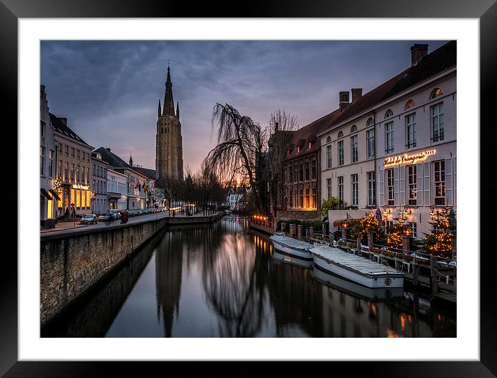  Christmas in Bruges Framed Mounted Print by David Schofield