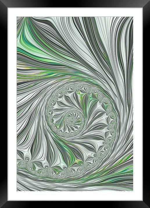 Green And Grey Framed Mounted Print by Steve Purnell